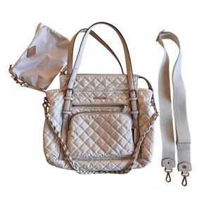 Mz Wallace Crosby Everywhere tote white quilted bag purse chain strap crossbody